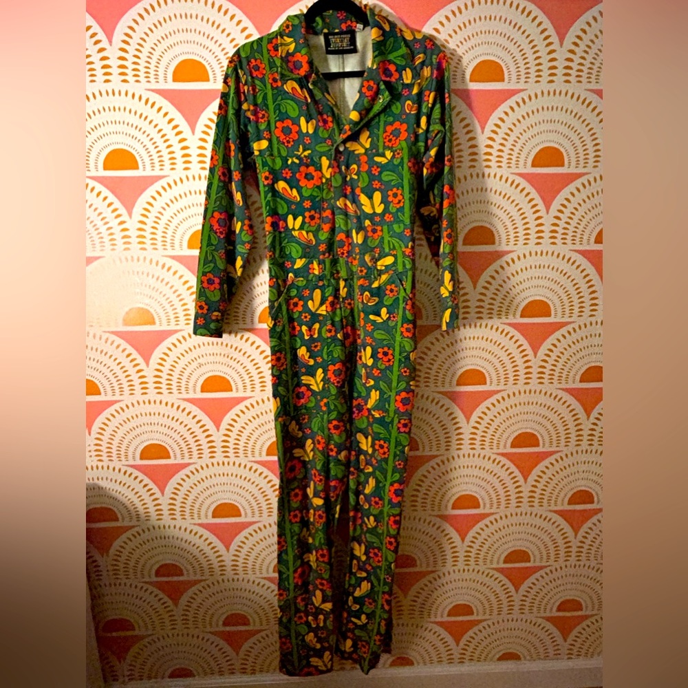 Big bud press butterfly retro long sleeve jumpsuit in size small